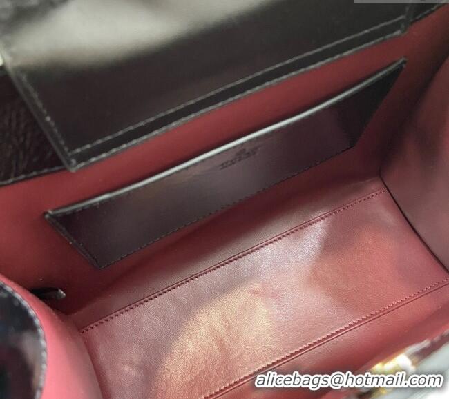 Well Crafted Gucci Diana Small Tote Bag with GUCCI Logo in Patent Leather 702721 Black 2024