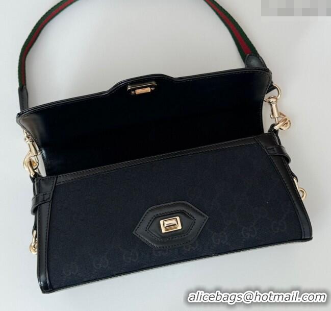 Reasonable Price Gucci Luce GG Canvas Small Shoulder Bag 786027 Black 2024