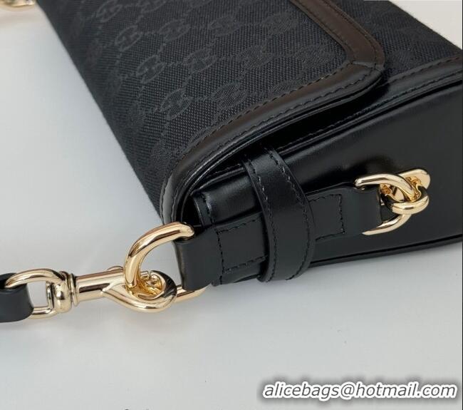 Reasonable Price Gucci Luce GG Canvas Small Shoulder Bag 786027 Black 2024