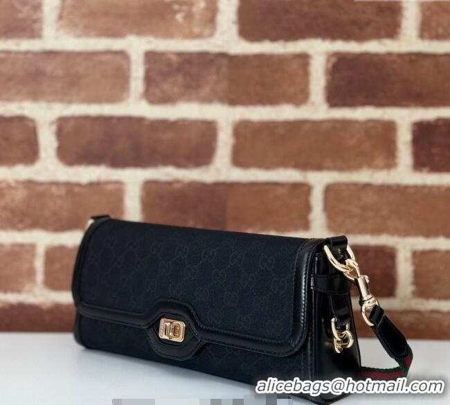 Reasonable Price Gucci Luce GG Canvas Small Shoulder Bag 786027 Black 2024