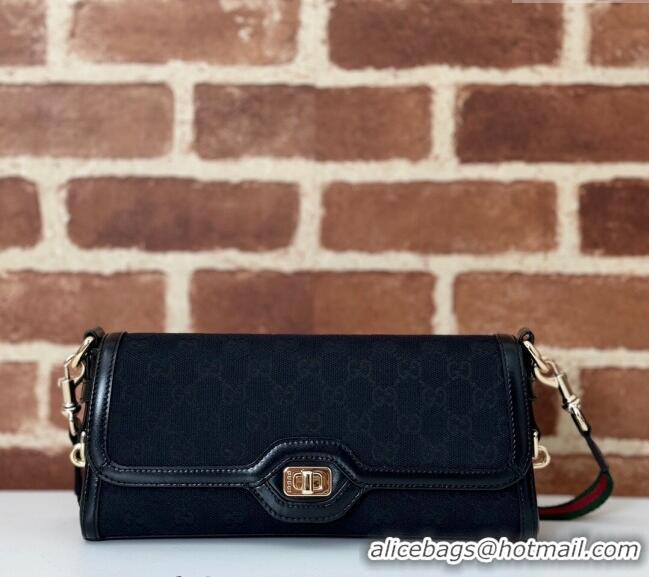 Reasonable Price Gucci Luce GG Canvas Small Shoulder Bag 786027 Black 2024