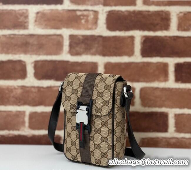 Most Popular Gucci Mens GG Canvas Super Mini Crossbody Bag 802099 2024