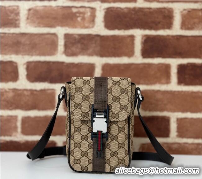 Most Popular Gucci Mens GG Canvas Super Mini Crossbody Bag 802099 2024