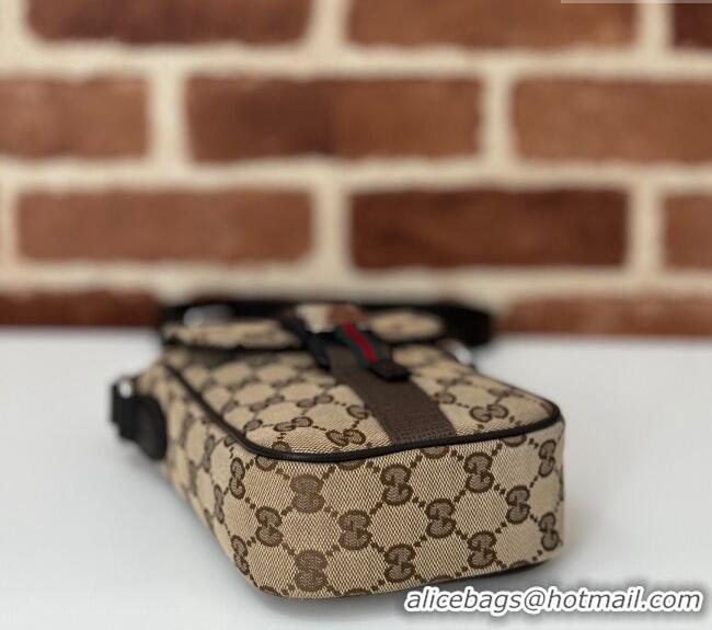 Most Popular Gucci Mens GG Canvas Super Mini Crossbody Bag 802099 2024