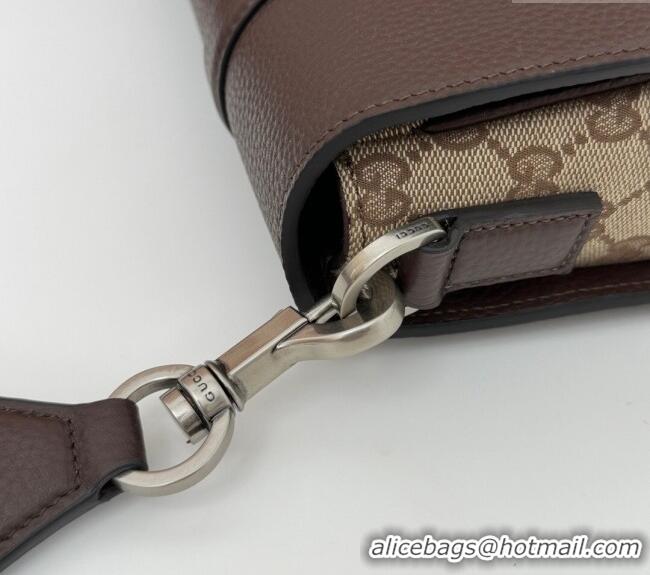 Luxury Cheap Gucci Mens Crossbody Bag in GG Canvas and Leather 794872 Beige/Brown 2024