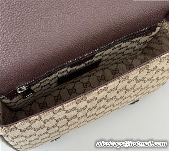 Luxury Cheap Gucci Mens Crossbody Bag in GG Canvas and Leather 794872 Beige/Brown 2024