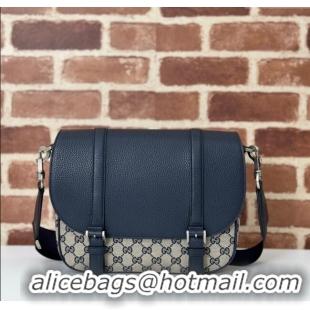 Best Product Gucci Mens Crossbody Bag in GG Canvas and Leather 794872 Blue 2024