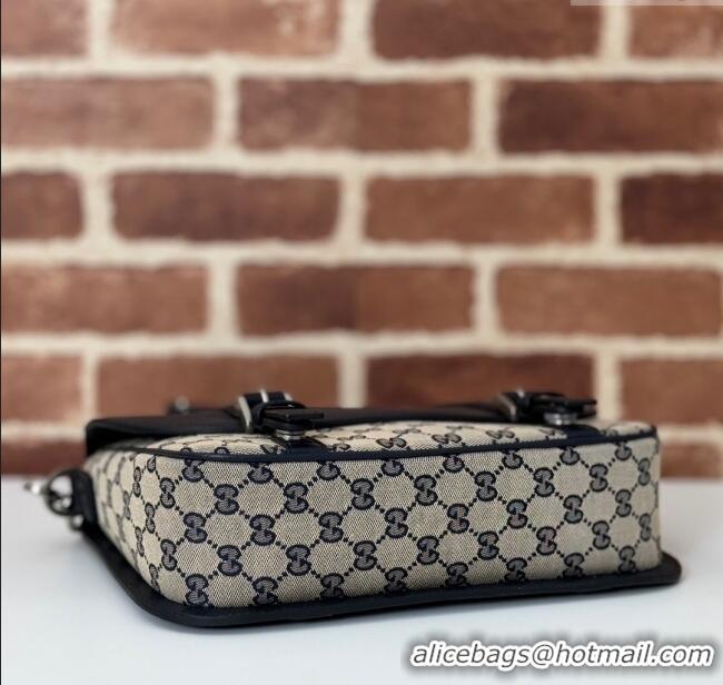 Best Product Gucci Mens Crossbody Bag in GG Canvas and Leather 794872 Blue 2024