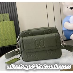 Top Grade Gucci Jumbo GG Small Crossbody Bag 794088 Green 2024