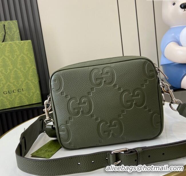 Top Grade Gucci Jumbo GG Small Crossbody Bag 794088 Green 2024