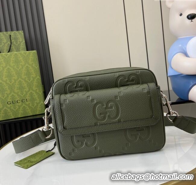 Top Grade Gucci Jumbo GG Small Crossbody Bag 794088 Green 2024