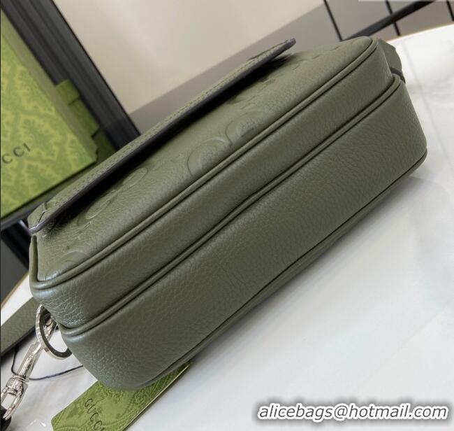 Top Grade Gucci Jumbo GG Small Crossbody Bag 794088 Green 2024