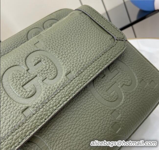 Top Grade Gucci Jumbo GG Small Crossbody Bag 794088 Green 2024