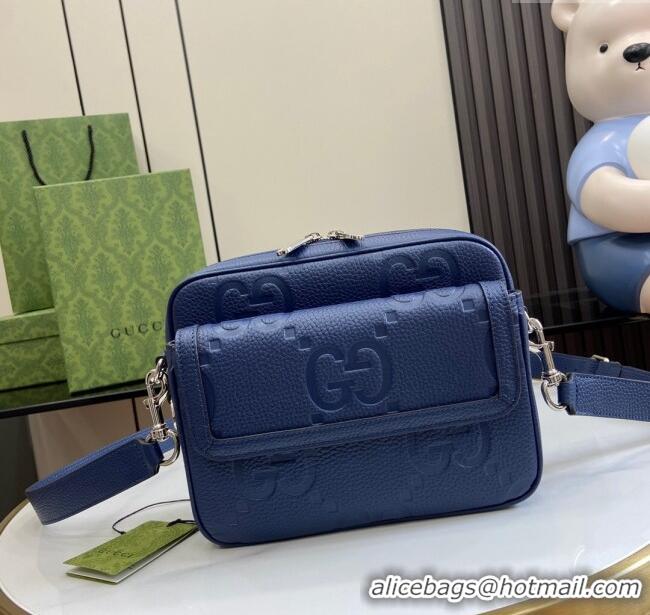 Best Product Gucci Jumbo GG Small Crossbody Bag 794088 Blue 2024