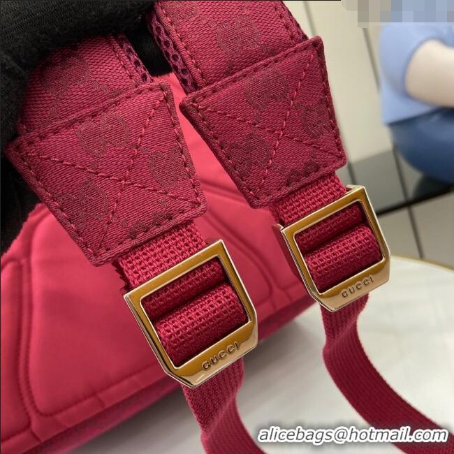 Top Grade Gucci Mens GG Canvas Medium Backpack Bag with Gucci Logo Rosso 800265 Ancora Red 2024