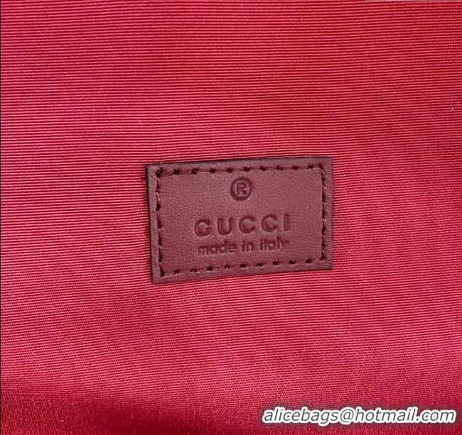 Top Grade Gucci Mens GG Canvas Medium Backpack Bag with Gucci Logo Rosso 800265 Ancora Red 2024