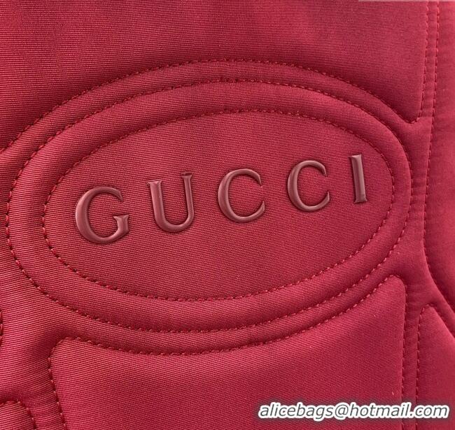 Top Grade Gucci Mens GG Canvas Medium Backpack Bag with Gucci Logo Rosso 800265 Ancora Red 2024