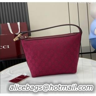 Best Quality Gucci GG Super Mini Bag in Original GG Canvas 795168 Rosso Ancora Red 2024