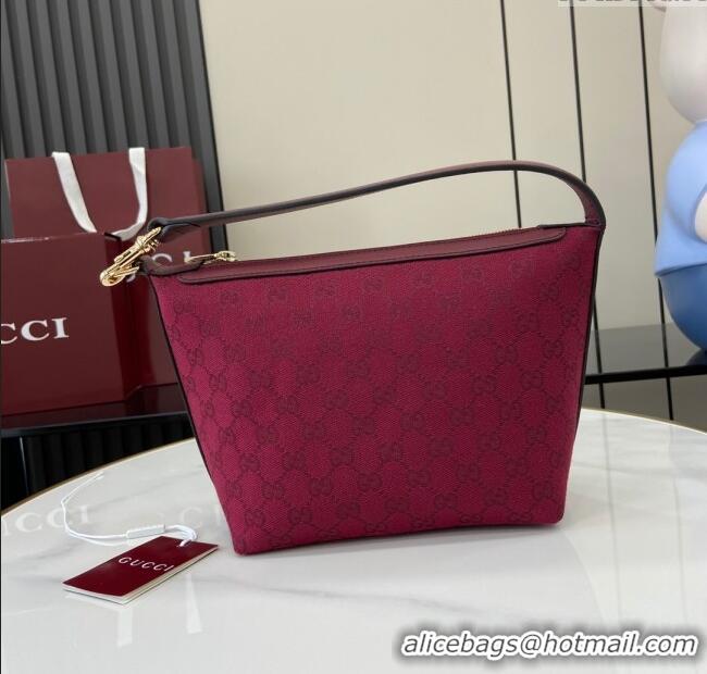 Best Quality Gucci GG Super Mini Bag in Original GG Canvas 795168 Rosso Ancora Red 2024