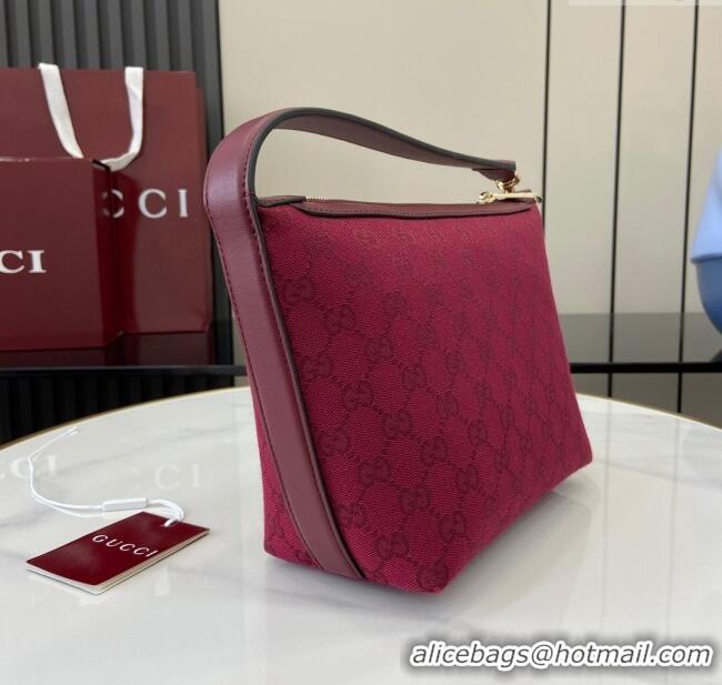Best Quality Gucci GG Super Mini Bag in Original GG Canvas 795168 Rosso Ancora Red 2024