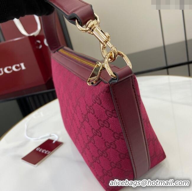 Best Quality Gucci GG Super Mini Bag in Original GG Canvas 795168 Rosso Ancora Red 2024