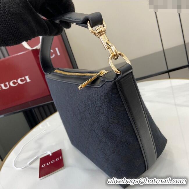 Inexpensive Gucci GG Super Mini Bag in Original GG Canvas 795168 Black 2024