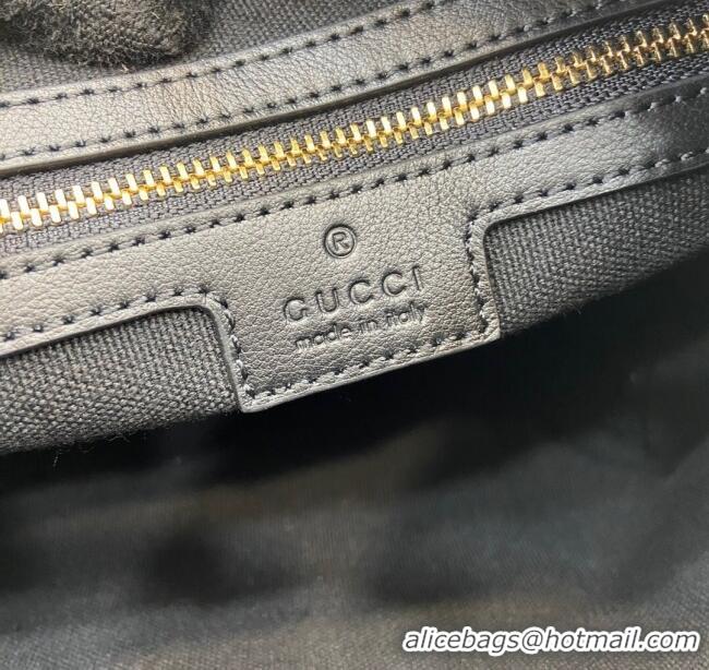 Inexpensive Gucci GG Super Mini Bag in Original GG Canvas 795168 Black 2024