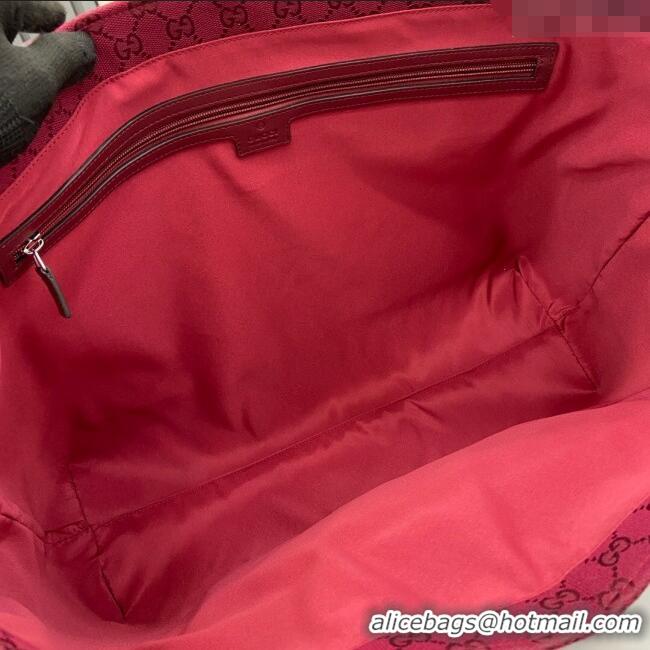 Buy New Cheap Gucci Large GG Canvas Tote Bag 802166 Rosso Ancora Red 2024
