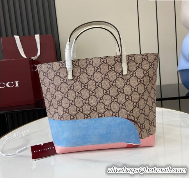 Inexpensive Gucci Children's Dog Print Canvas Tote Bag 410812 Grey/White 2024