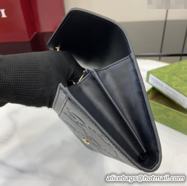 Super Quality Gucci GG Long Wallet in GG Leather 772791 Black 2024