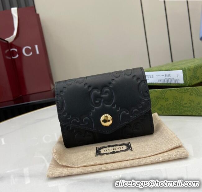 Buy Cheap Gucci GG Medium Wallet in GG Leather 790131 Black 2024