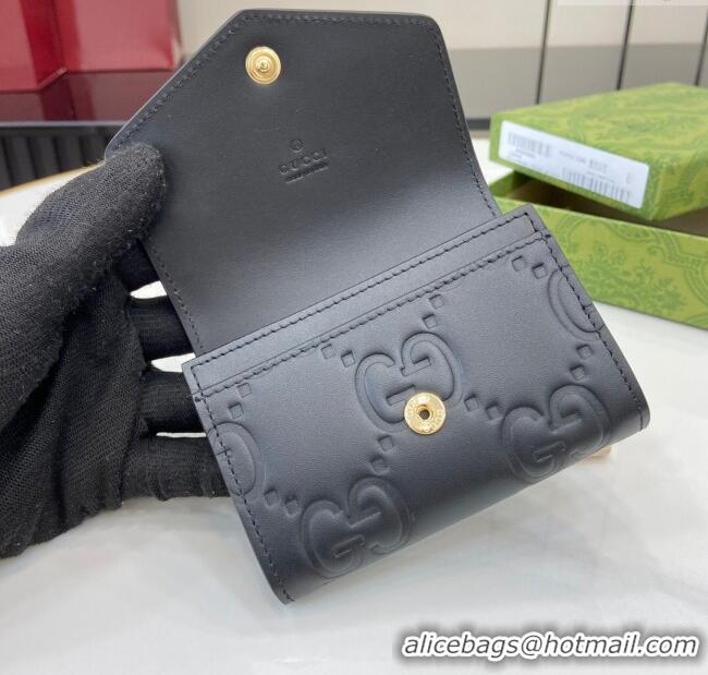 Good Product Gucci GG Card Case in GG Leather 772792 Black 2024