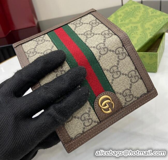 Well Crafted Gucci Ophidia Card Case in GG Canvas 734943 Beige 2024