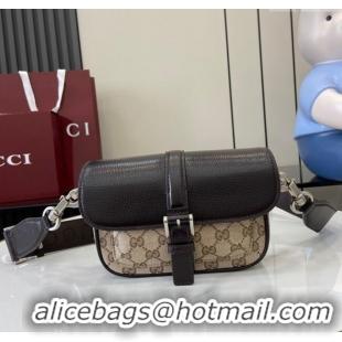 Spot Bulk Gucci GG Super Mini Bag in Beige and Ebony Original GG Canvas and Leather 795213 2024