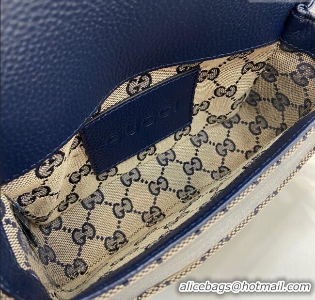 Luxury Cheap Gucci GG Super Mini Bag in Beige and Blue Original GG Canvas and Leather 795213 2024