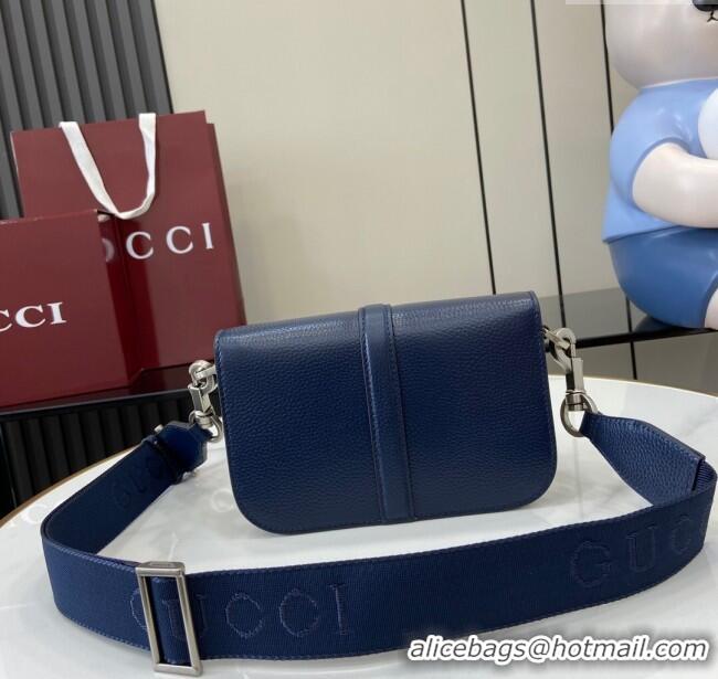 Luxury Cheap Gucci GG Super Mini Bag in Beige and Blue Original GG Canvas and Leather 795213 2024