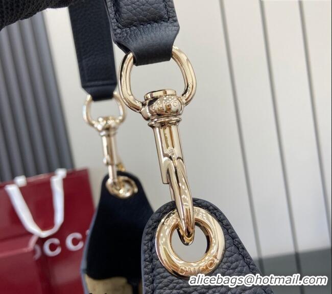 ​Best Product Gucci B Medium Shoulder bag in Soft Grainy Leather 820169 Black 2024