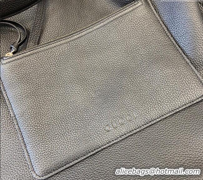 ​Best Product Gucci B Medium Shoulder bag in Soft Grainy Leather 820169 Black 2024