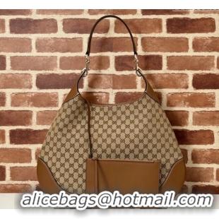 Buy Discount Gucci B Medium Shoulder bag in Original GG Canvas 815924 Beige/Brown 2024