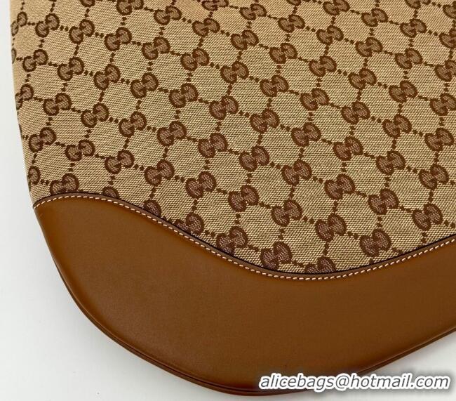 Buy Discount Gucci B Medium Shoulder bag in Original GG Canvas 815924 Beige/Brown 2024