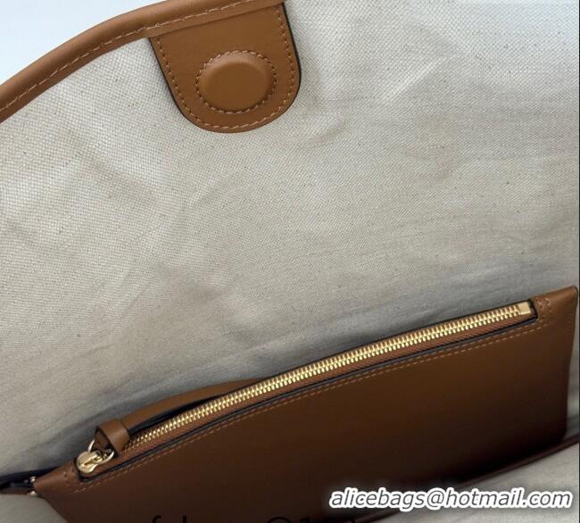 Buy Discount Gucci B Medium Shoulder bag in Original GG Canvas 815924 Beige/Brown 2024