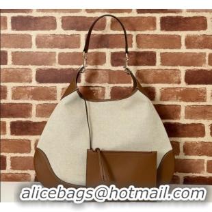 Promotional Gucci B Medium Shoulder bag in Canvas and Leather 815924 Brown 2024