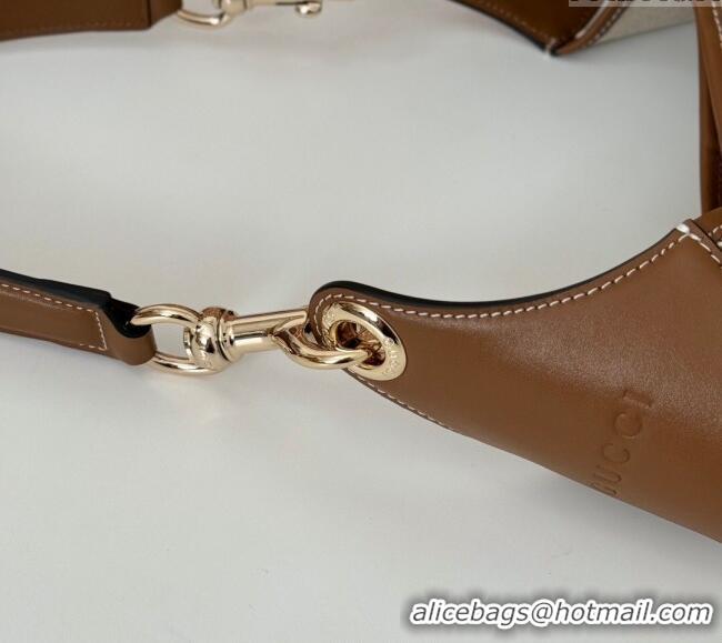 Promotional Gucci B Medium Shoulder bag in Canvas and Leather 815924 Brown 2024