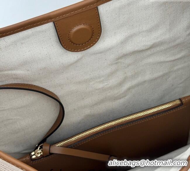 Promotional Gucci B Medium Shoulder bag in Canvas and Leather 815924 Brown 2024