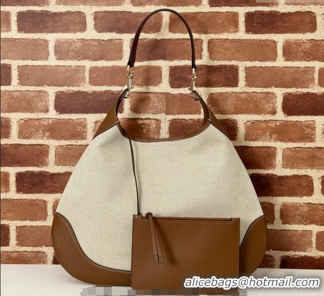 Promotional Gucci B Medium Shoulder bag in Canvas and Leather 815924 Brown 2024