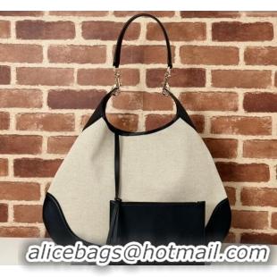 Super Quality Gucci B Medium Shoulder bag in Canvas and Leather 815924 Black 2024