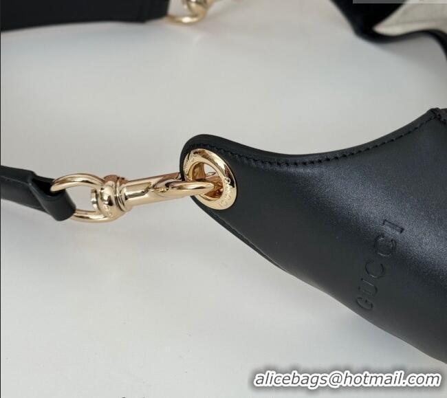 Super Quality Gucci B Medium Shoulder bag in Canvas and Leather 815924 Black 2024