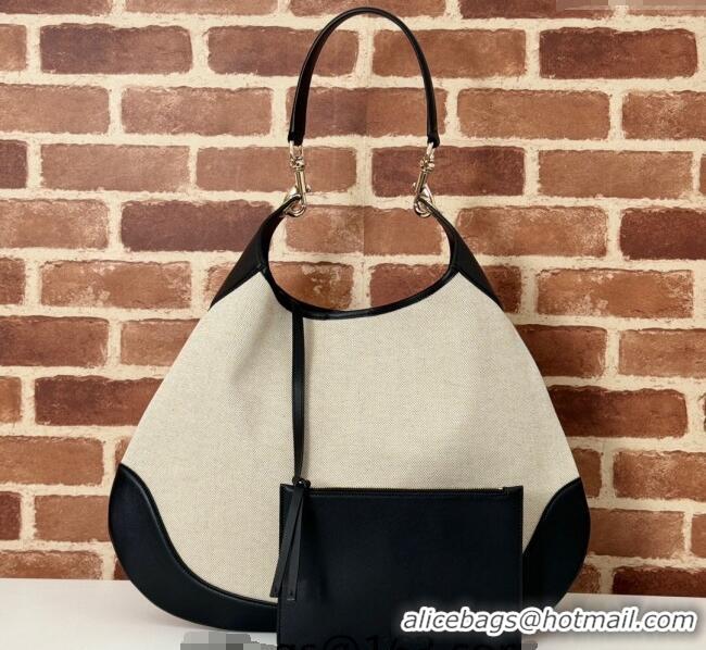 Super Quality Gucci B Medium Shoulder bag in Canvas and Leather 815924 Black 2024