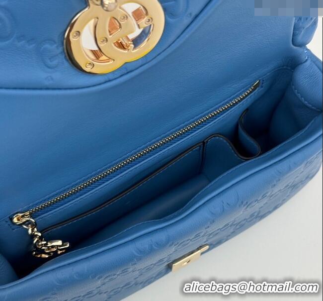 Best Price Gucci GG Puffy Leather Milano Mini Top Handle bag 806017 Light Blue 2024