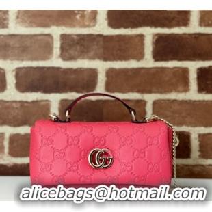 Super Quality Gucci GG Puffy Leather Milano Mini Top Handle bag 806017 Pink 2024
